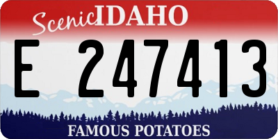 ID license plate E247413