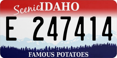 ID license plate E247414