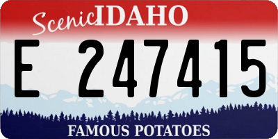 ID license plate E247415