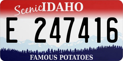 ID license plate E247416