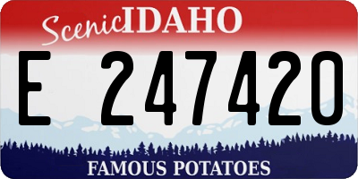 ID license plate E247420