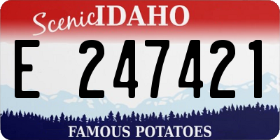 ID license plate E247421