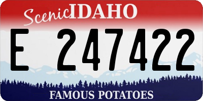 ID license plate E247422