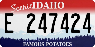 ID license plate E247424