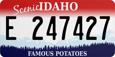 ID license plate E247427