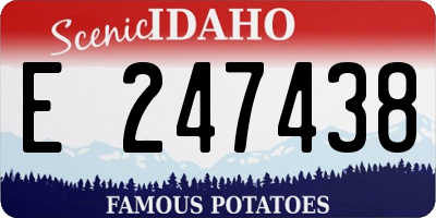 ID license plate E247438