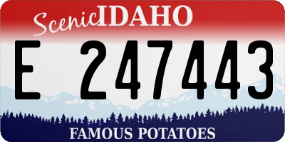 ID license plate E247443
