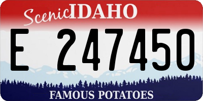 ID license plate E247450