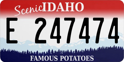 ID license plate E247474