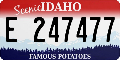ID license plate E247477