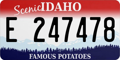 ID license plate E247478