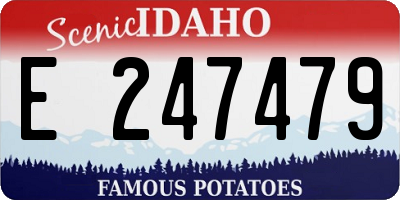 ID license plate E247479