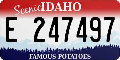 ID license plate E247497