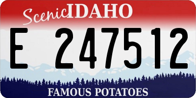 ID license plate E247512