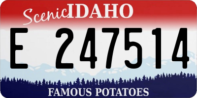 ID license plate E247514