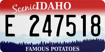 ID license plate E247518