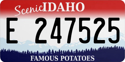 ID license plate E247525