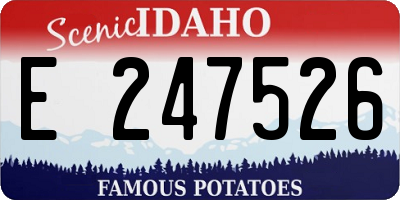 ID license plate E247526