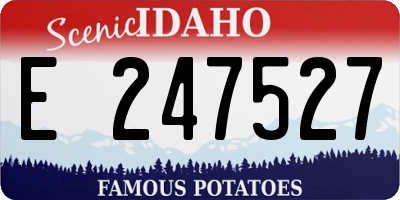 ID license plate E247527