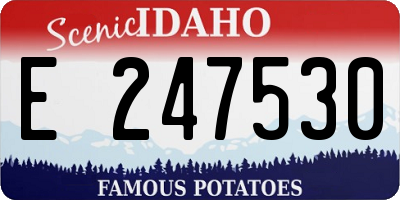 ID license plate E247530