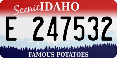ID license plate E247532