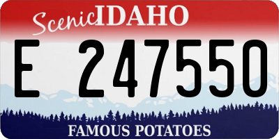 ID license plate E247550