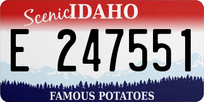 ID license plate E247551