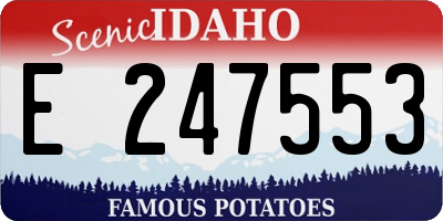 ID license plate E247553