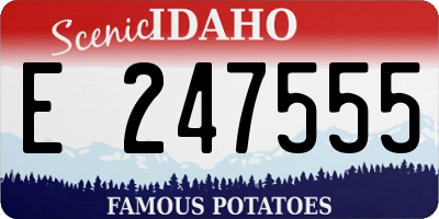 ID license plate E247555