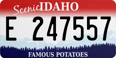 ID license plate E247557