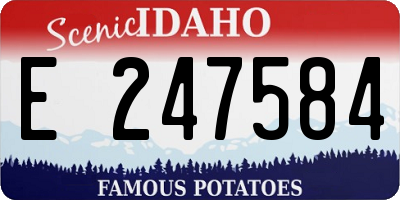 ID license plate E247584
