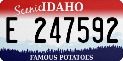 ID license plate E247592