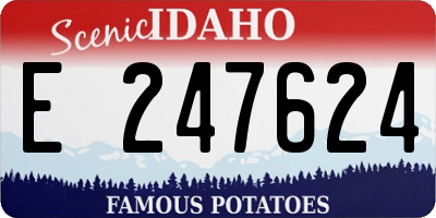 ID license plate E247624