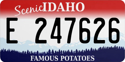 ID license plate E247626