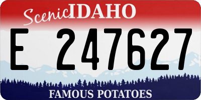 ID license plate E247627