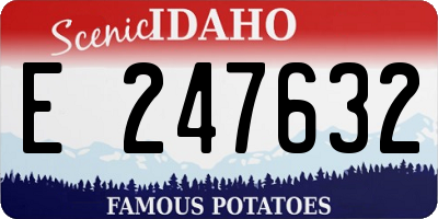 ID license plate E247632