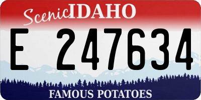 ID license plate E247634