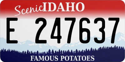 ID license plate E247637