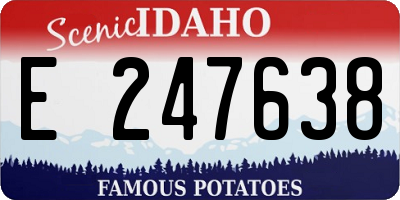 ID license plate E247638