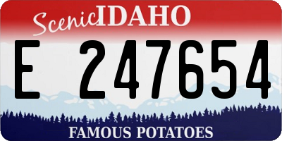 ID license plate E247654