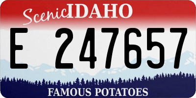 ID license plate E247657