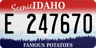 ID license plate E247670