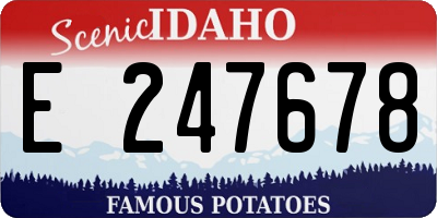 ID license plate E247678