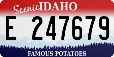 ID license plate E247679