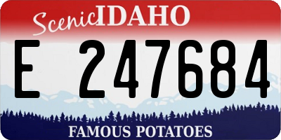 ID license plate E247684