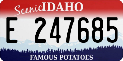 ID license plate E247685