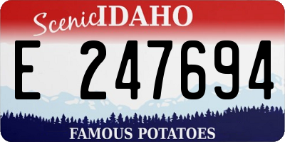 ID license plate E247694