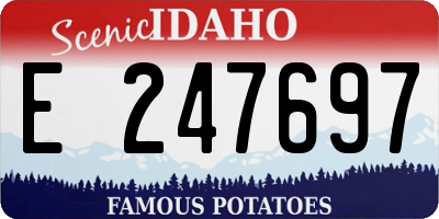 ID license plate E247697