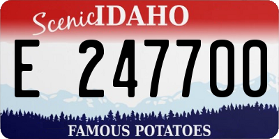 ID license plate E247700