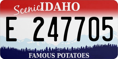 ID license plate E247705